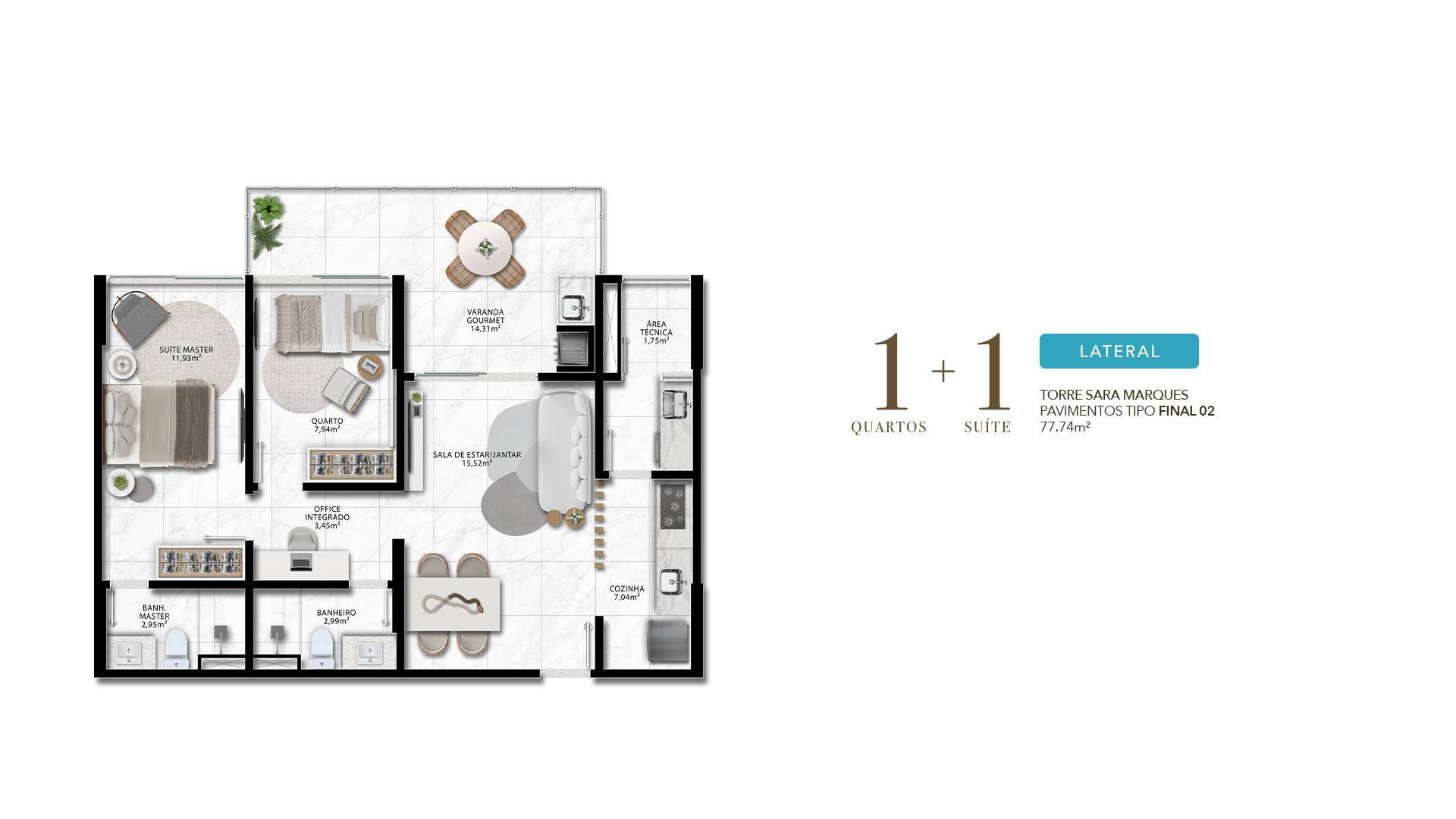 Apartamento à venda com 3 quartos, 107m² - Foto 7